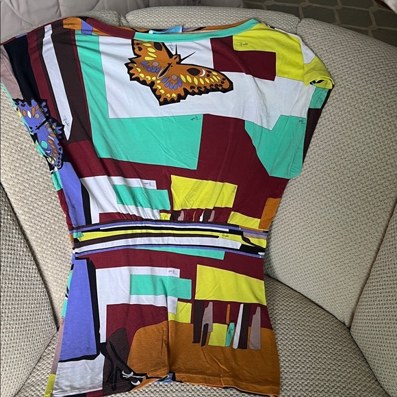 Emilio Pucci Multicolor Butterfly Top - Picture 1 of 6